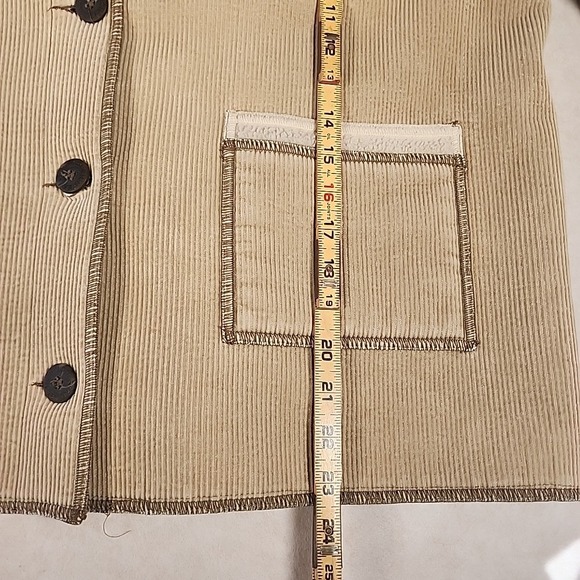 VTG Woolrich Women's XL Corduroy Sherpa Collar Jacket Button Front Pockets - Picture 7 of 10